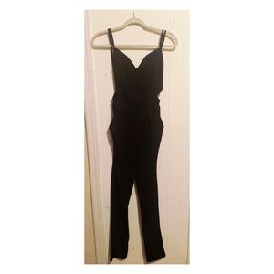 Black Jumpsuit with Tie Back - Size Small